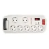 SALICRU REGLETA SPS SAFE 7 PROTECTORES ELECTRICOS ACTIVOS DE ULTIMA GENERACION - 7 TOMAS SCHUKO - COLOR BLANCO