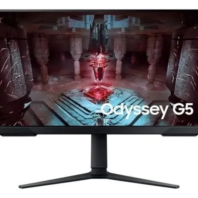SAMSUNG ODYSSEY G5 MONITOR 27 LED VA QHD 165HZ FREESYNC PREMIUM - RESPUESTA 1MS - AJUSTABLE EN ALTURA, GIRATORIO E INCLINABLE - ANGULO DE VISION 178º - HDMI, DISPLAYPORT - VESA 100X100MM