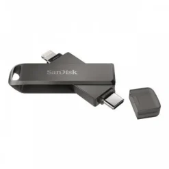 SANDISK IXPAND LUXE MEMORIA USB-C Y LIGHTNING 64GB - COLOR NEGRO (PENDRIVE)