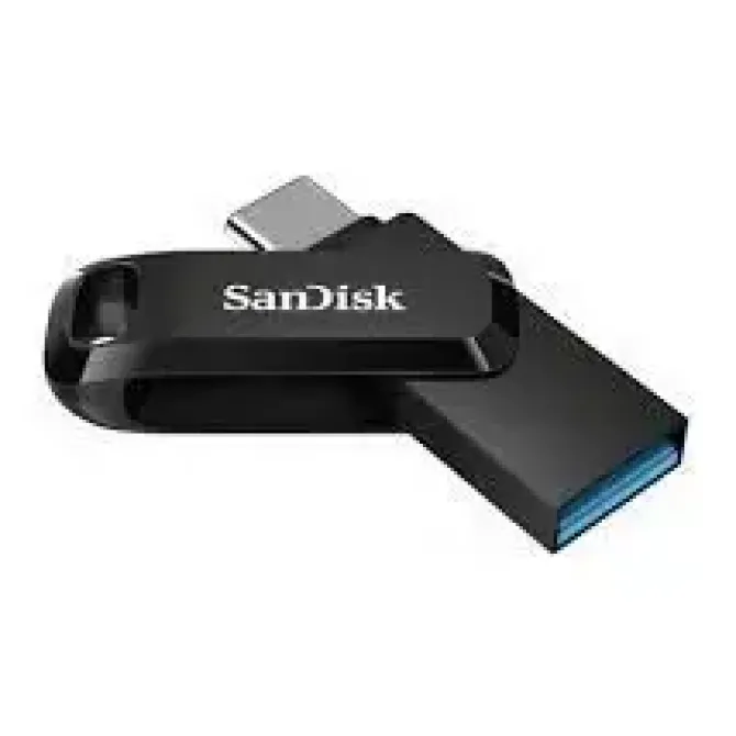 SANDISK ULTRA DUAL DRIVE GO MEMORIA USB-C Y USB-A 64GB - HASTA 150MB/S DE LECTURA - COLOR NEGRO (PENDRIVE)