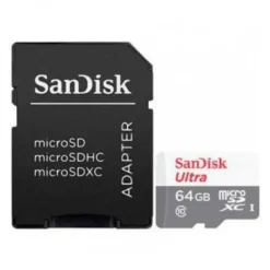SANDISK ULTRA TARJETA MICRO SDXC 64GB UHS-I U1 CLASE 10 100MB/S + ADAPTADOR SD
