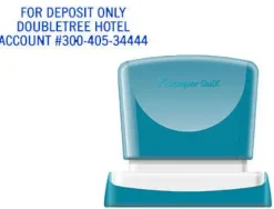 SELLO X'STAMPER QUIX PERSONALIZABLE COLOR AZUL MEDIDAS 16X48 MM Q-11