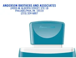 SELLO X'STAMPER QUIX PERSONALIZABLE COLOR AZUL MEDIDAS 16X83 MM Q-26