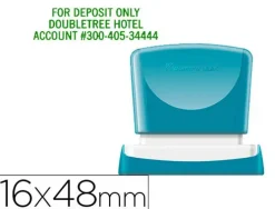 SELLO X'STAMPER QUIX PERSONALIZABLE COLOR VERDE MEDIDAS 16X48 MM Q-11