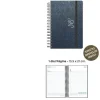 SENFORT AGENDA ANUAL (2025) METALLIC ESPIRAL TAPA FLEXIBLE CON GOMA 135X210 D/P AZUL