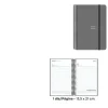 SENFORT AGENDA ANUAL (2025) UNICOLOR ESPIRAL TAPA PP CON GOMA 135X210 D/P GRIS