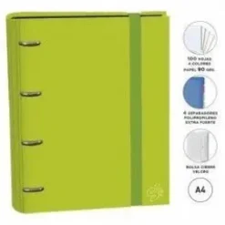 SENFORT CARPETA RINGBOOK A4 100 H 90 GRS.C/SEPARADORES FOAM LIMA