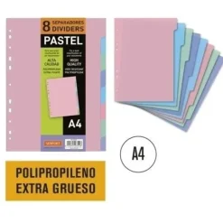 SENFORT JUEGO 8 SEPARADORES POLIPROLINENO EXTRA GRUESO PASTEL