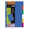 SENFORT JUEGO SEPARADORES DYNAMIC PP OPACO A4 6 PESTAÑAS MULTITALADRO