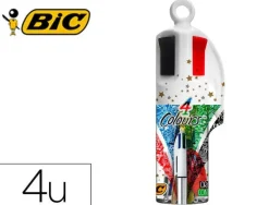 SET BIC MEGATUBO 1 CRISTAL CELEBRATION ORO + 1 SHINE PLATA + 1 FLUORESCENTE GRIP AMARILLO + 1 CORRECTOR MICRO