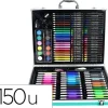 SET DE PINTURA LIDERPAPEL ALUMINIO 150 PIEZAS MALETIN 37,8X29,7X4,6 CM