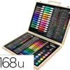 SET DE PINTURA LIDERPAPEL MADERA 168 PIEZAS MALETIN 39,3X30X4,8 CM