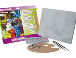 SET PINTURA AL OLEO LIDERCOLOR CONTIENE 1 LIENZO IMPRIMACION 30X40CM 1 PALETA MADERA 3 BROCHAS TUBOS 12X12ML OLEO