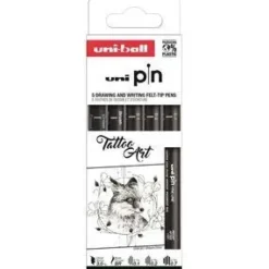 SET ROTULADOR CALIBRADO UNIBALL PIN 5 UDS TATTOO A