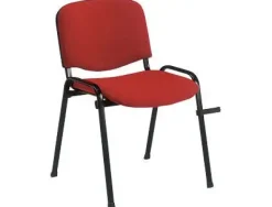 SILLA APILABLE Q-CONNECT BRAZOS CORTOS TAPIZADA SIN RUEDS 910 MM ALTO 490 MM LARGO440 MM PROFUNDIDAD ROJA