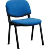 SILLA APILABLE Q-CONNECT BRAZOS CORTOS TAPIZADA SIN RUEDAS 910 MM ALTO 490MM LARGO440 MM PROFUNDIDAD AZUL