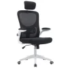SILLA Q-CONNECT ERGONOMICA PAL ERMO MALLA BASE NYLON ALT MAX 1300 ANC 610 PROF 600 RUEDAS PREMIUM COLOR BLANCO NEGRO