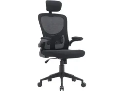 SILLA Q-CONNECT ERGONOMICA PAL ERMO MALLA BASE NYLON ALT MAX 1300 ANC 610 PROF 600 RUEDAS PREMIUM COLOR NEGRO