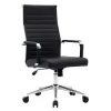 SILLA Q-CONNECT ESCRITORIO BOSA SIMIL PIEL BASE METALICA ALT MAX 1130 ANC 550 PROF 630 MM RUEDAS PREMIUM COLOR NEGRO