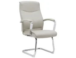 SILLA Q-CONNECT ESCRITORIO MOD ENA SIMIL PIEL BASE METALICA ALT MAX 1050 ANC 630 PROF 650 COLOR GRIS