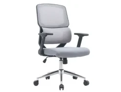 SILLA Q-CONNECT OFICINA LUCCA MALLA BASE METALICA ALT MAX 1090 ANC 700 PROF 650 RUEDAS PREMIUM COLOR NEGRO GRIS