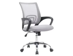 SILLA Q-CONNECT OFICINA SIENA MALLA BASE METALICA ALT MAX 1000 ANC 560 PROF 570 RUEDAS PREMIUM COLOR BLANCO GRIS