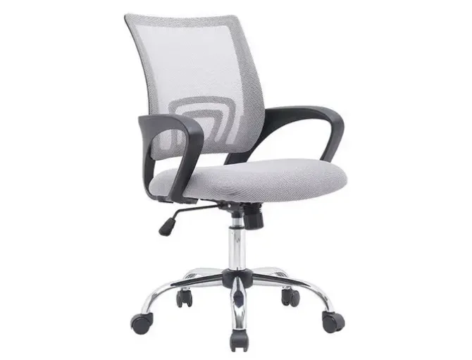 SILLA Q-CONNECT OFICINA SIENA MALLA BASE METALICA ALT MAX 1000 ANC 560 PROF 570 RUEDAS PREMIUM COLOR BLANCO GRIS
