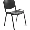 SILLA ROCADA CONFIDENTE ESTRUCTURA METALICA RESPALDO Y ASIENTO EN POLIMERO COLOR NEGRO