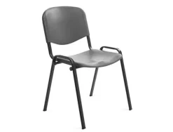 SILLA ROCADA CONFIDENTE ESTRUCTURA METALICA RESPALDO Y ASIENTO EN POLIMERO COLOR GRIS