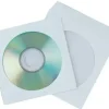 SOBRE PARA CD Q-CONNECT CON VENTANA TRANSPARENTE Y SOLAPA -PACK DE 50 UNIDADES