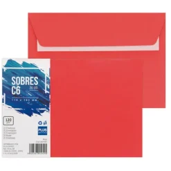 SOBRE PLUS 114*162 ROJO