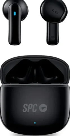 SPC AURICULARES TRUE WIRELESS ZION 2 PLAY - AUTONOMIA 28 HORAS - BASE DE CARGA USB-C - CONTROL POR TOQUES - COMPATIBLE CON ASISTENTES DE VOZ - LUCES LED INDICADORAS - COLOR NEGRO