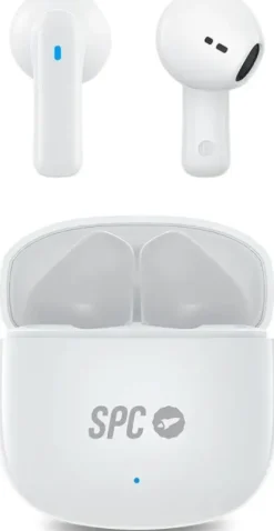 SPC AURICULARES TRUE WIRELESS ZION 2 PLAY - AUTONOMIA 28 HORAS - BASE DE CARGA USB-C - CONTROL POR TOQUES - COMPATIBLE CON ASISTENTES DE VOZ - LUCES LED INDICADORAS - COLOR BLANCO