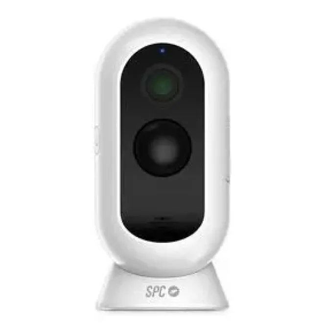 SPC CAMARA DE SEGURIDAD INALAMBRICA CON BATERIA - 9600 MAH - WIFI - INTERIOR Y EXTERIOR - RESISTENTE A LA LLUVIA - FULL HD - VISION NOCTURNA - NOTIFICACIONES EN TIEMPO REAL - AUDIO BIDIRECCIONAL - COL