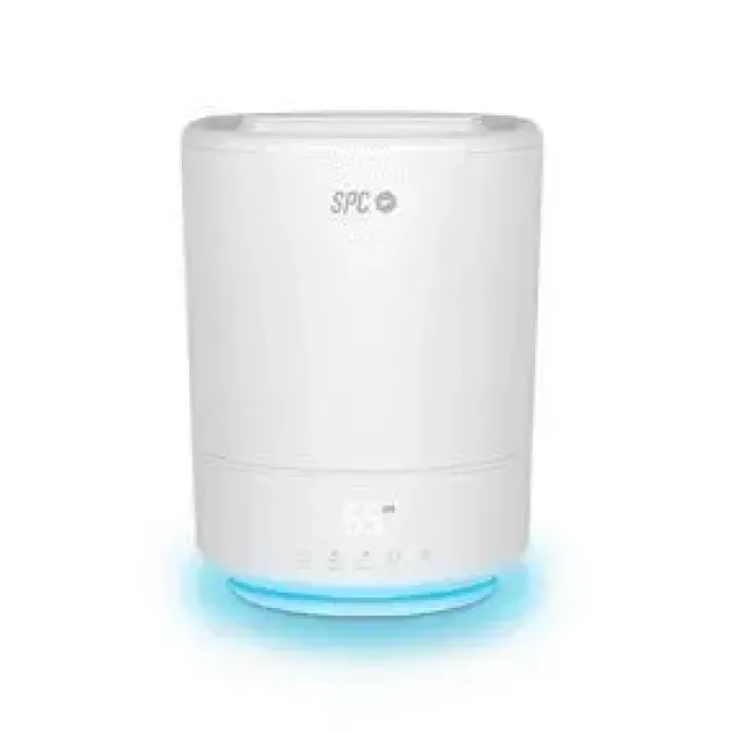 SPC EVADNE HUMIDIFICADOR ULTRASONICO E INTELIGENTE 4.5L - TEMPORIZADOR HASTA 12H - MODO AUTOMATICO, MANUAL Y NOCHE - COLOR BLANCO