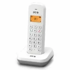 SPC KEOPS TELEFONO FIJO INALAMBRICO DECT - PANTALLA ILUMINADA - AGENDA 50 CONTACTOS - IDENTIFICADOR DE LLAMADAS - COLOR BLANCO
