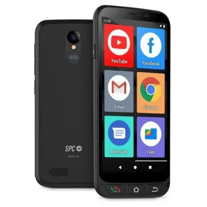 SPC ZEUS 4G PRO SMARTPHONE 5.5 - ESPECIAL PARA PERSONAS MAYORES - BOTON SOS - CAPACIDAD 64GB - 4GB DE RAM - COLOR NEGRO
