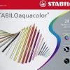 STABILO AQUACOLOR PACK DE 24 LAPICES DE COLORES - MINA DE 2.8MM - ACUARELABLE - COLORES SURTIDOS