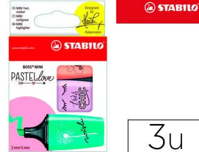 STABILO FLUORESCENTE STABILO MINI PASTEL/B.3U 07/03-47 MAK081111
