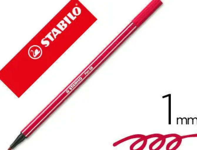 STABILO ROTULADOR STABILO PEN-68 ROJO OSCURO 68/50 MAK118660