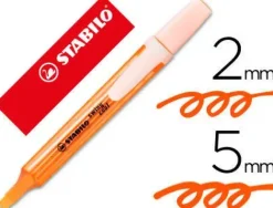 STABILO SWING COOL MARCADOR FLUORESCENTE - CUERPO PLANO - PUNTA BISELADA - TRAZO ENTRE 1 Y 4MM - TINTA CON BASE DE AGUA - ANTISECADO - COLOR NARANJA