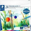 STAEDTLER 146 10C PACK DE 24 LAPICES DE COLORES ACUARELABLES - RESISTENTES A LA ROTURA - COLORES SURTIDOS