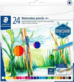 STAEDTLER 146 10C PACK DE 24 LAPICES DE COLORES ACUARELABLES - RESISTENTES A LA ROTURA - COLORES SURTIDOS