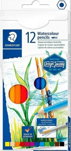 STAEDTLER 146 10C PACK DE 12 LAPICES DE COLORES ACUARELABLES - RESISTENTES A LA ROTURA - COLORES SURTIDOS