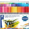 STAEDTLER 3200 PACK DE 120 ROTULADORES DE DOBLE PUNTA - RESISTENTE A LA PRESION - COLORES SURTIDOS