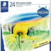 STAEDTLER 2430 PACK DE 24 TIZAS PASTEL SUAVE - EXCELENTES PARA MEZCLAR COLORES - RESISTENCIA A LA LUMINOSIDAD - COLORES SURTIDOS