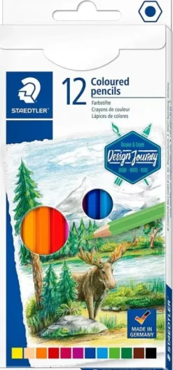 STAEDTLER 146C PACK DE 12 LAPICES DE COLORES - MINA SUAVE - COLORES SURTIDOS