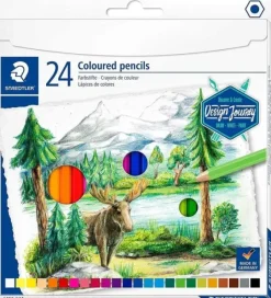 STAEDTLER 146C PACK DE 24 LAPICES DE COLORES - MINA SUAVE - COLORES SURTIDOS