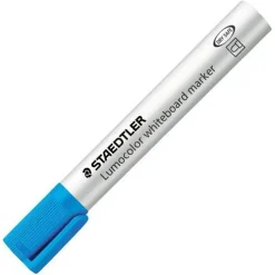 STAEDTLER LUMOCOLOR 351 ROTULADOR PARA PIZARRA - PUNTA REDONDA - TRAZO 2MM - CAPUCHON CON CLIP - COLOR AZUL CLARO