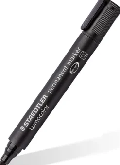 STAEDTLER LUMOCOLOR 350 ROTULADOR PERMANENTE - SECADO RAPIDO - PUNTA 2 - 5 MM APROX - COLOR NEGRO
